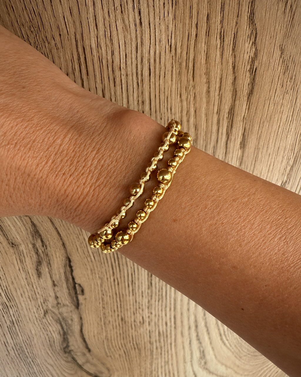 Pulsera Doble Dorada