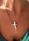 Collar Cruz Perla